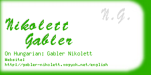 nikolett gabler business card